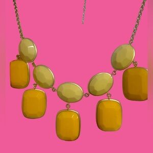 J crew yellow  Statement Drop Bib Necklace